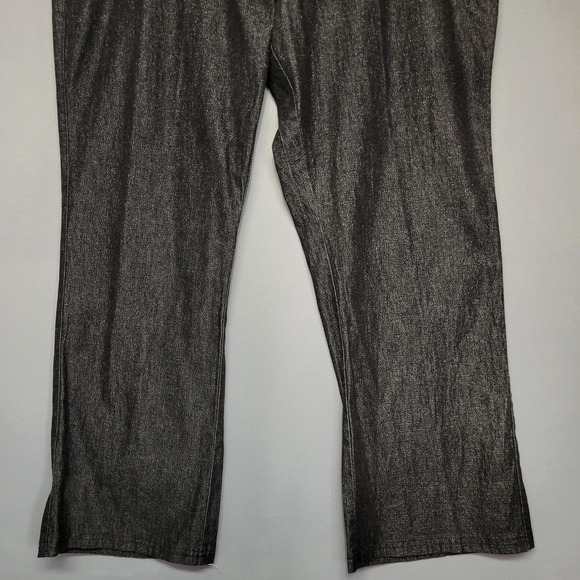 Denim & Co Pants Womens 28 Metallic Stretch Straight Leg Jeans Shimmer Glam - Picture 5 of 13